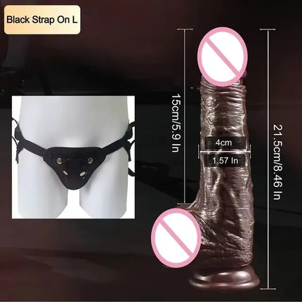 Realistic Dildo for Women Real Skin Silicone Penis Sliding Testicles Suction Cup Dick 18+ Lesbian Sex Toys Strap On Dildos