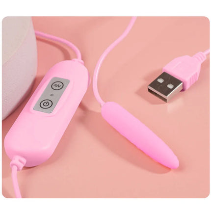 Tiny Penis Urethra Vibrator Double Egg Anal Prostate Vibrating Clitoral G-Spot Masturbation Vagina Massage USB Sex Toys for Man