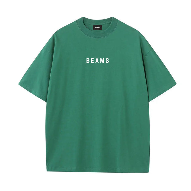 Summer cotton Japanese-style casual high-quality clothing with round neck  letter print T-shirt suitable for both men and women