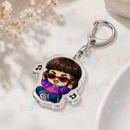 Rapper Oliver Tree Keychain for Accessories Bag Charm Ugly Is Beautiful Boy Music Key Chain Ring Jewelry Fans Gifts