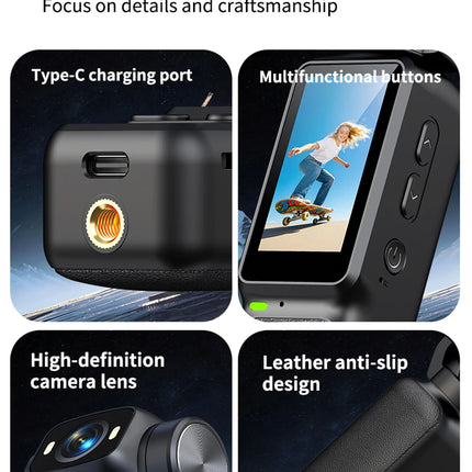 HD 1080P Portable Action Camera With Desktop Stand For Vlog YouTube Girls Entry Video Recording Record Life Action Cameras Cam