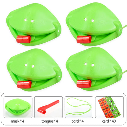 Frog Tongue Blowing Game Set, Suitable for Family Gatherings, Stress-Relieving and Funny Tabletop Puzzle Game Toy
