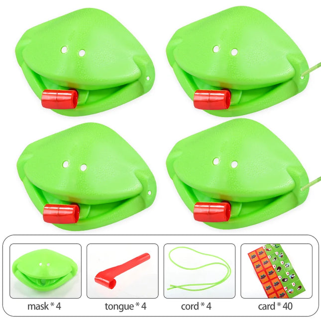 Frog Tongue Blowing Game Set, Suitable for Family Gatherings, Stress-Relieving and Funny Tabletop Puzzle Game Toy