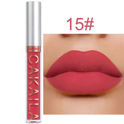 CAKAILA 18 Color Waterproof Matte Velvet Lip Glaze Lasting Silky Liquid Lipstick Not Easy To Fade Lip Gloss Makeup Sexy Lip Tint