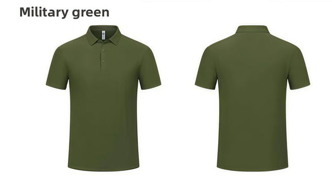 2025 New High End Polo Top for Men Short Sleeve Seamless Glue Pressing Sports Polo Shirt Work Uniform