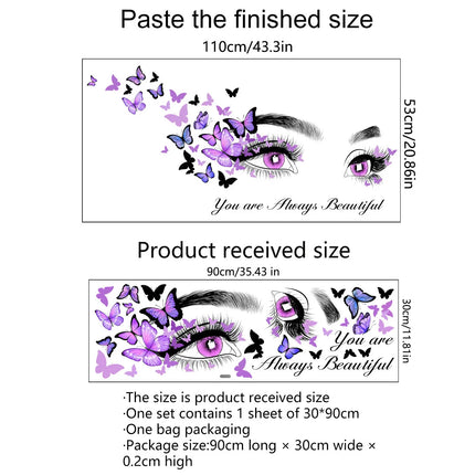 1pc Butterfly & Figure Graphic Wall Sticker, Modern Self Adhesive Wall Art Decal for Home Decor Vinyl Decal Refresh Your Home