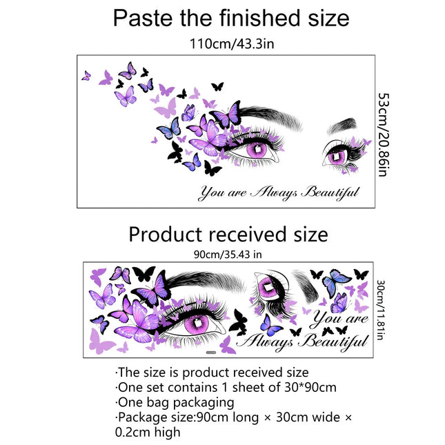 1pc Butterfly & Figure Graphic Wall Sticker, Modern Self-Adhesive Wall Art Decal for Home Decor Vinyl Decal Refresh Your Home
