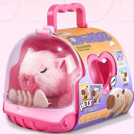 Electric Capybara Walking Doll Toy With Sound Children's Electric Plush Dolls Toy Animal Capybara Plush Figure Set Random Color