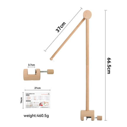 Customize Baby Bed Bell Bracket 0-12 Months Foldable Crib Holder Mobile Wooden Bell Bracket Rattle Toy Newborn  item stuff Gifts