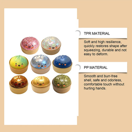 Dumpling Squishies Simulation Flash Dumpling Pressure Ball Slow Rebound Soft Pinch Decompression Home Office Decor Birthday Gift