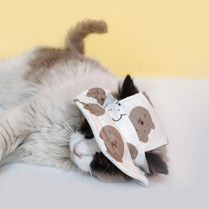 High-quality Adjustable Pet Sun Hat Cat Dog Breathable Dog Sunshade Hats Outdoor Travel Pet Fisherman Hat