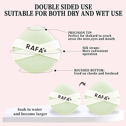 3pcs double bandage super soft puff suit, wet and dry, suitable for foundation, smooth makeup, suitable for all skin types.