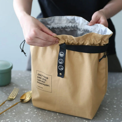Large Insulated  Aluminum Foil Lunch Bag  Handle Bag Insulated Lunch Bag Picnic Student Bento Handbag  lunch bags for men