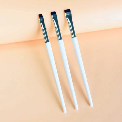 LOYBJ Thin Eyebrow Eyeliner Brush Super Fine Angled Brow Contour Brush Portable Women Eyebrow Liner Cream Cosmetic Makeup Tools