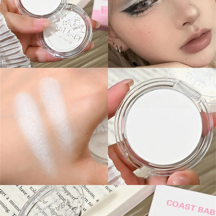 Single Matte Highlighter Palette White Beige Face Nose Brighten Contour Makeup Tea Brown Eye Shadow Lying Silkworm Rouge Powder