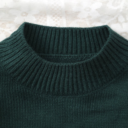 2026 New Autumn and Winter Girls' Sweater Baby Girl Sweet Floral Pullover Flower Pattern Children's Knitted Sweater