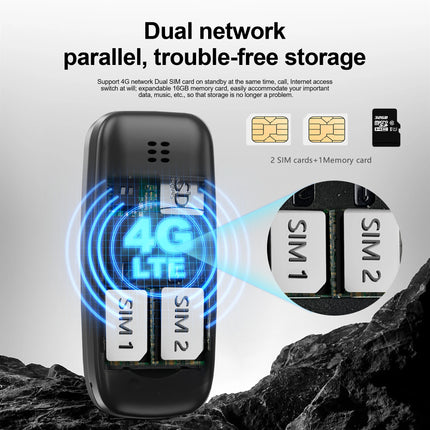 SERVO BM10 Super Mini Mobile Phone 4G LTE Dual SIM Standby Speed Dial Call Recording Blacklist MP3 player Small Backup Cellphone