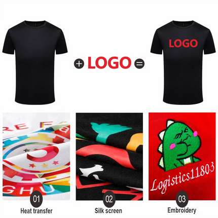 Summer Quick-drying T-shirt Custom Logo Breathable Sports Top Embroidery Personalized Logo Team Activity T-shirt Print Pattern
