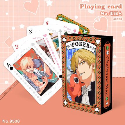 Anime Jujutsu Kaisen Haikyuu Cosplay Board Game Cards Genshin Impact Hardcover Poker Toy Gift