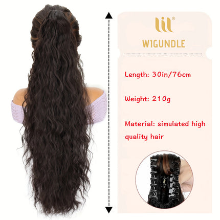 Claw Clip Ponytail Extension for Women Long Wavy Hair Extensions Fluffy Natural Looking Synthetic Clip in Ponytail Hairpiece