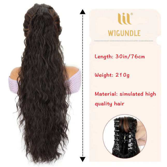 Claw Clip Ponytail Extension for Women Long Wavy Hair Extensions Fluffy Natural Looking Synthetic Clip in Ponytail Hairpiece