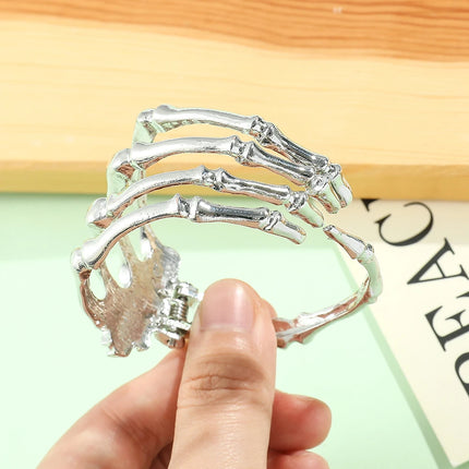 Punk Hip Hop Skeleton Paw Bangle Creativity Personality Jewelry for Horror Cosplay Props Accessories Mischief Gifts for Friends