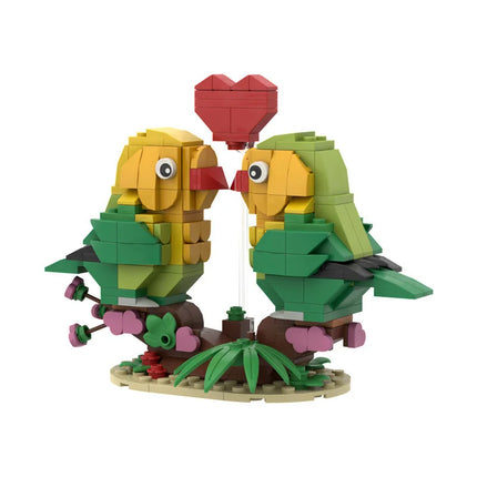Valentine's Day Gift MOC Building Blocks Ornament Love Bird Model Children's Educational Building Blocks Toy