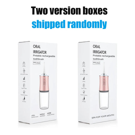 Portable Dental Water Flosser Oral Irrigator USB Rechargeable Water Floss Jet Tooth Pick 4 Tips 220ml Mouth Washing Machine