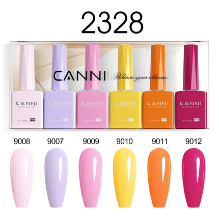 6pcs/kit CANNI TPO FREE HEMA FREE Halloween Nails Color Set Dark Red Semi Permanent Soak off UV LED Gel Varnish Christmas Gift