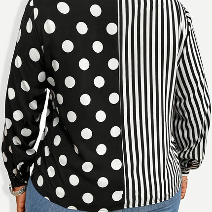 Women's plus size shirt summer chic elegant shirt casual women's fashionable shirt