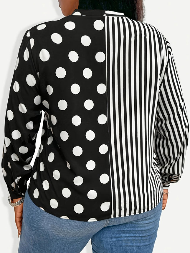 Women's plus size shirt summer chic elegant shirt casual women's fashionable shirt