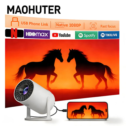 HY300 Video Game Projector 2026 New Outdoor portable 4K 1280 720P HD Home Cinema Video Movies LED Projetor