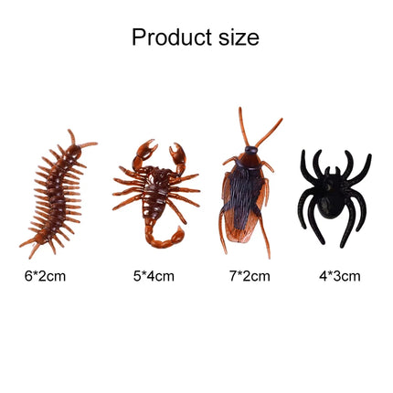 10pcs Simulation Bug Funny Toys Cockroach Spider Centipede Scorpion Plastic Children Prank Bug Scary Trick Props for Kids TMZ