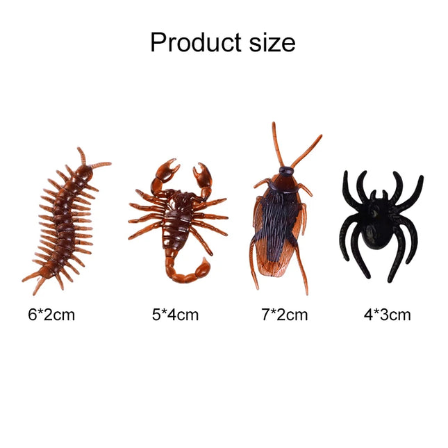 10pcs Simulation Bug Funny Toys Cockroach Spider Centipede Scorpion Plastic Children Prank Bug Scary Trick Props for Kids TMZ