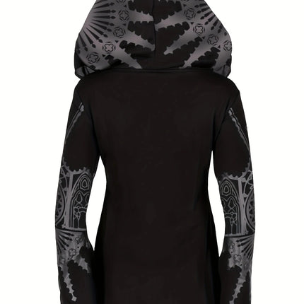 Chic Womens Hoodie - Asymmetric Casual Sweatshirt with Hood - Relaxed Fit, On-Trend Fashion for Everyday Style