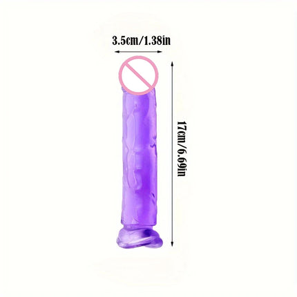 1PCS Unisex Soft Silicone Anal Plug with Strong Suction Cup Hands-Free G Spot Simulation Silicone Dildo for Adult Entertainment