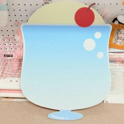 New Cute Summer Cherry Soda Felt Board Pain Board Small Card Felt Board Photo Wall Punch-free Room Decoration Board Props Gift