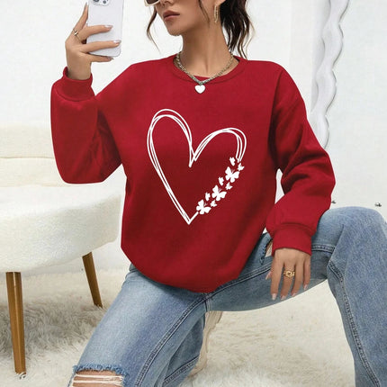 The Great Love At The Edge of Butterflies Design Print Sweatshirt Women Fleece Crewneck Autumn Pullover Soft Sportswear Clothing