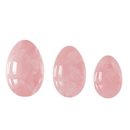 Natural Yoni Egg Set Rose Quartz Jade Eggs Women Kegel Exerciser Feminine Muscles Tightening Hygiene Health Care Massage Stone
