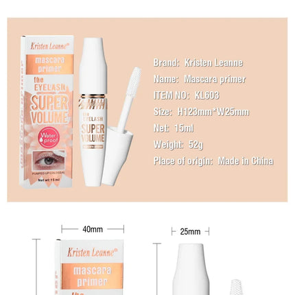 White Base Dense Curly Finalize Does Not Smudge Water Proof Mascara Makeup Cosmetic
