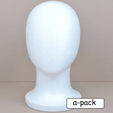 Foam Mannequin Head Stable Lightweight Wig Display Stand for Jewelry Headwear Hat Display Stand Manikin Head Foam Head Model