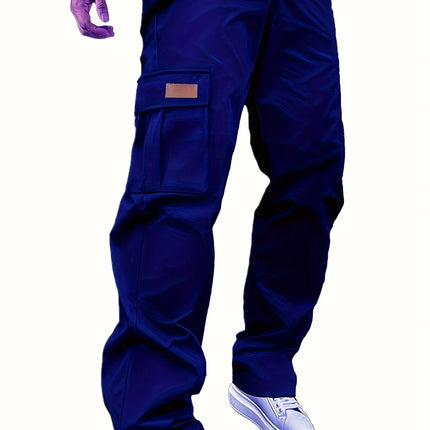 2026 Amazon Summer New Men's Work Pants European and American Independent Station Drawstring Multi Pocket Casual Pants