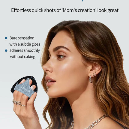 2PCS Denim Makeup Powder Puff Set Soft Skin-Friendly Dry & Wet Dual-Use Sponge Cushion For Liquid Foundation