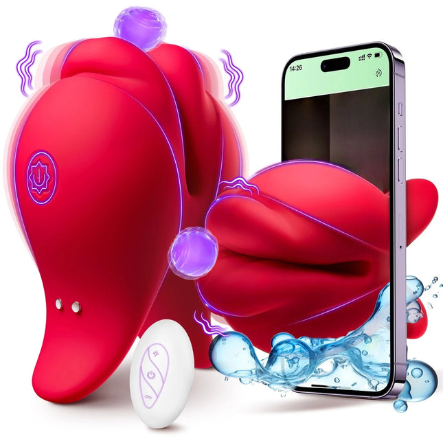 2PC Mini Real Mouth Nipple Clamp Vibrator APP Control Nipple Clit Stimulator Breast Massage Vibration Adult Sex Toys For Women