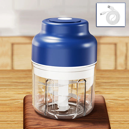 Electric Garlic Chopper USB Rechargeable Kitchen Food Meat Processor Mini Spices Grinder 320ml Cordless Portable Garlic Masher