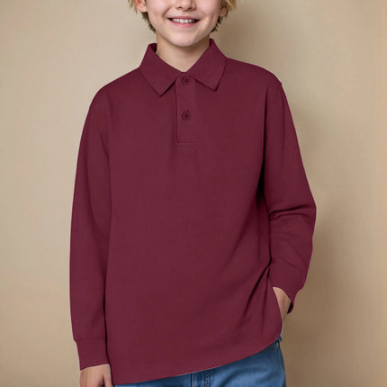 Boys POLO Shirts Teen Boy School Shirts Long Sleeve Lapel Kids Sports Tees Children Clothing Spring Autumn Boys Girls Shirts