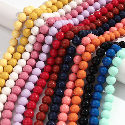 Boho Colorful Acrylic Big Ball Bead Chain Necklace Trendy Handmade Round Choker Necklaces for Women Man Statement Jewelry Gift