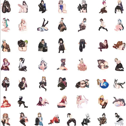 10/50/100PCS Anime Sexy Girl Foot Stickers Decoration Suitcase Scrapbooking Phone Laptop Guitar Kawaii Sticker Cartoon Kid Toy