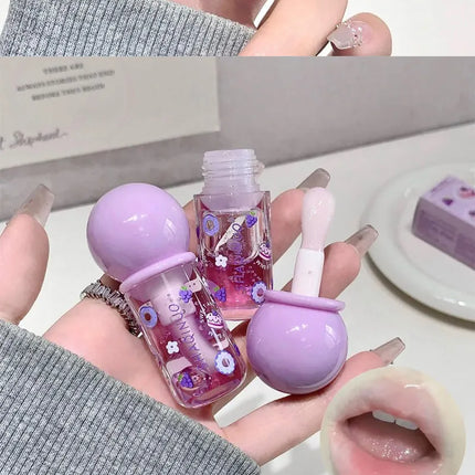 Shaoinuo Fruit-Flavored Lip Oil - Christmas Gift, Moisturizing and Nourishing, Long-Lasting, Non-Sticky and Glossy, Plumps Lips, Lip Balm Specifically for Students, Everyday Nude Makeup, Holiday Gift