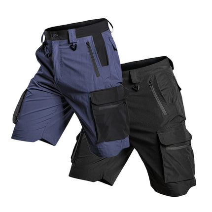3-2-1Pcs Outdoor Training Work Shorts Men Multi-Pocket Tactical Cargo Pants Summer Thin Waterproof Quick Dry Climbing Shorts